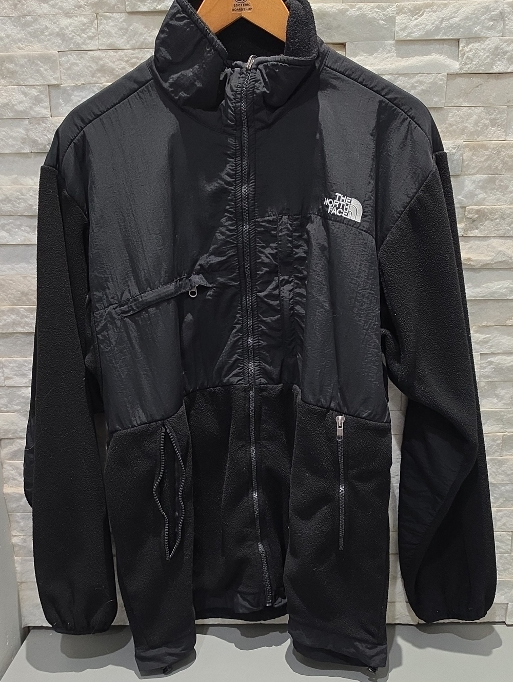 The North Face Black Lightweight Hybrid Fleece Jacket
